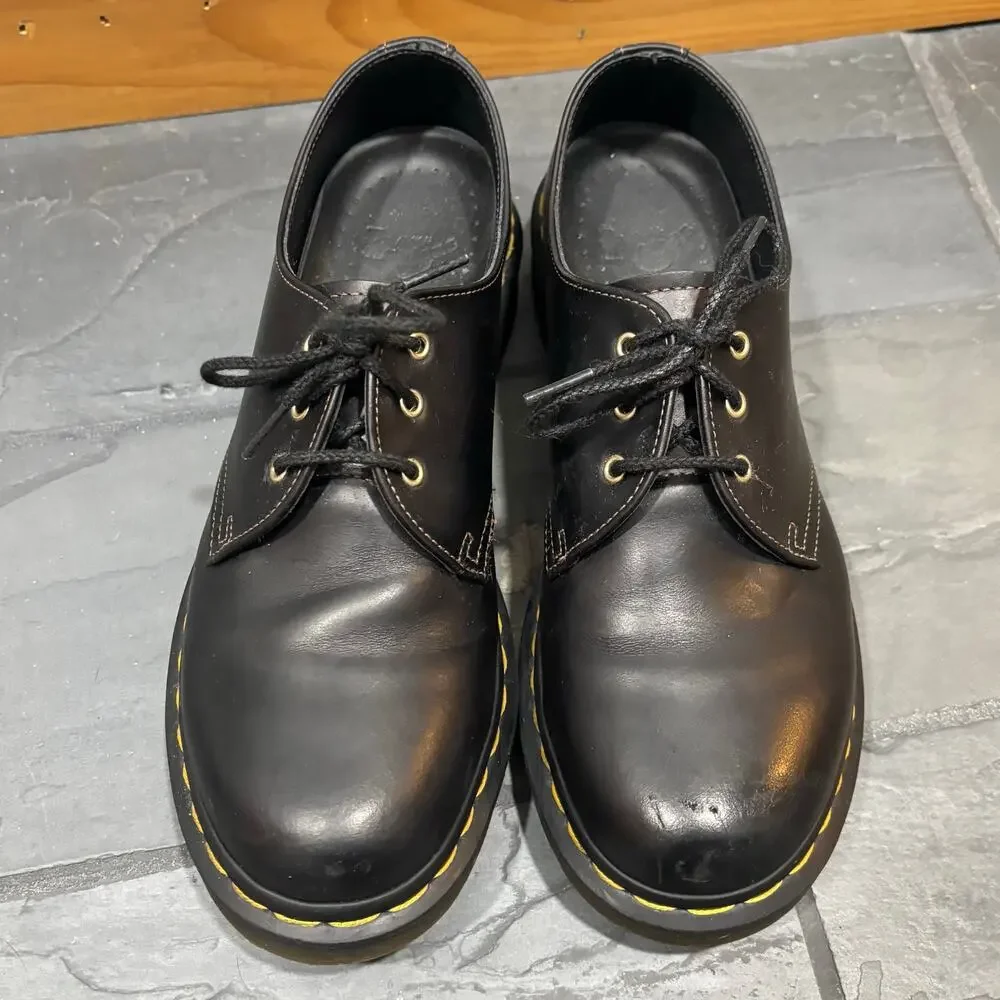 Dr. Marten's 1461 Black Smooth Leather Oxford Shoes - size 9